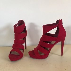 Red High Heels Size 8